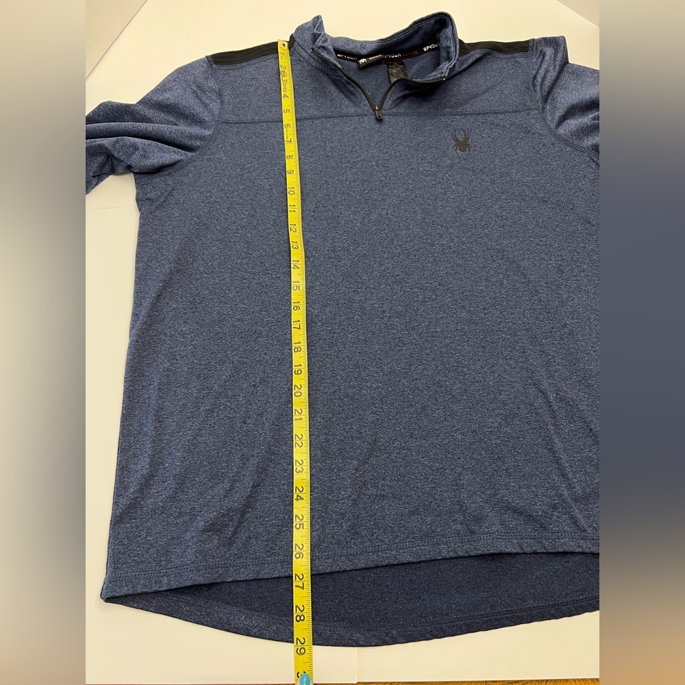 Spyder Active 1/4 Zip Performance Blue Pullover, … - image 7